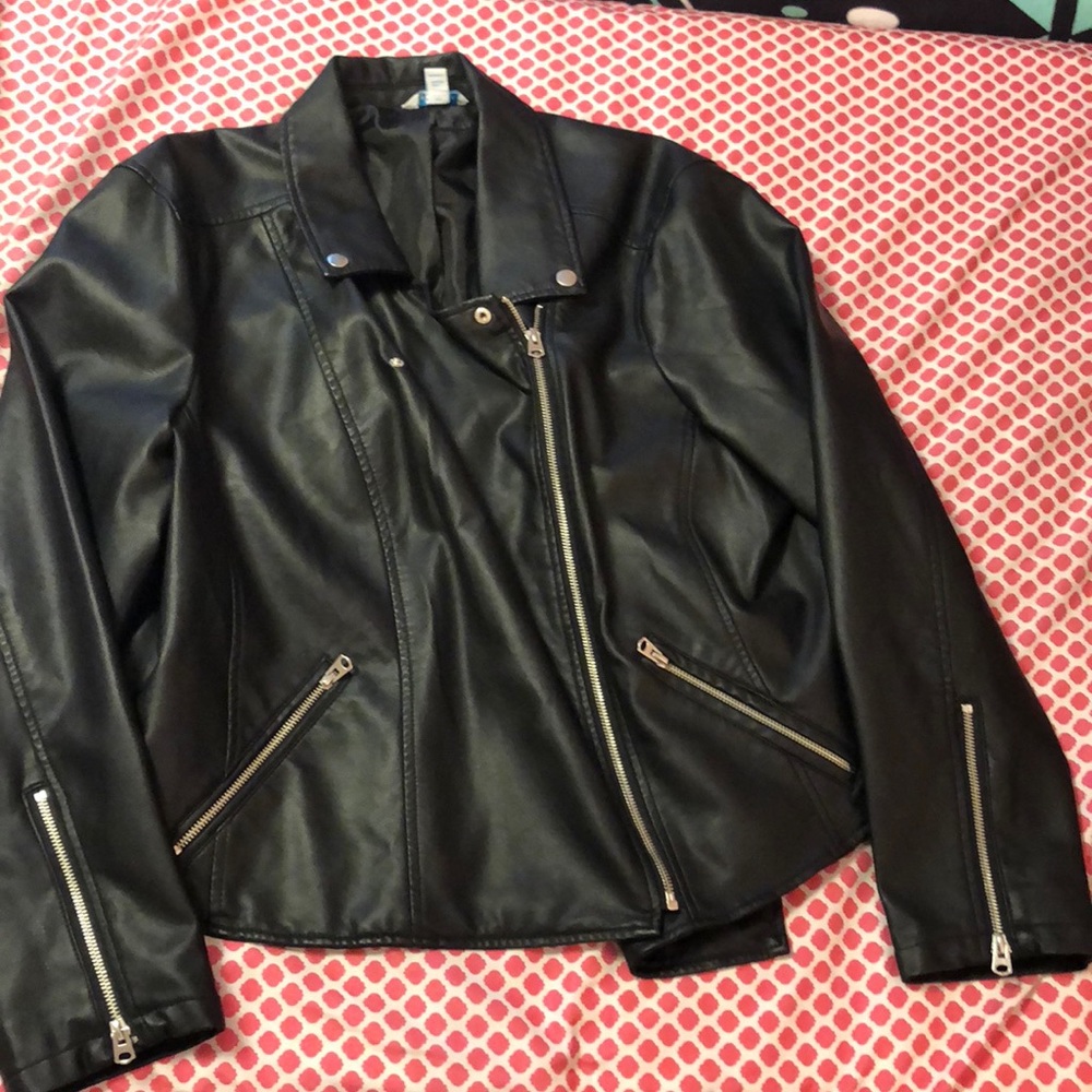 A fake leather Jacket.